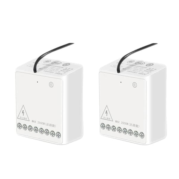 Zigbee Smart Gateway, Röstkontroll med Siri, Dubbelappskompatibilitet,2st Relä