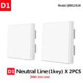 Miniatyrbillede 2 af 2: Aqara Smart Vægkontakt, Zigbee Forbindelse, Dobbelt Kontrolkanaler,D1Med Neutral 1 X2