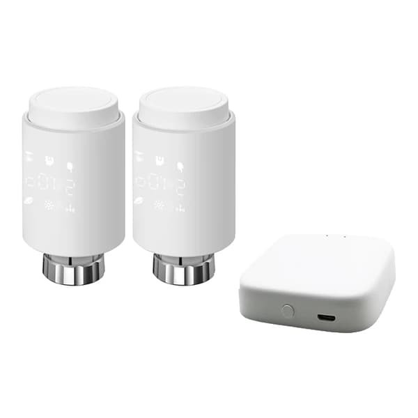 Smart Radiator Actuator, Programmerbar Termostat, Fjärrtemperaturkontroll, 2pc TV02-Hub