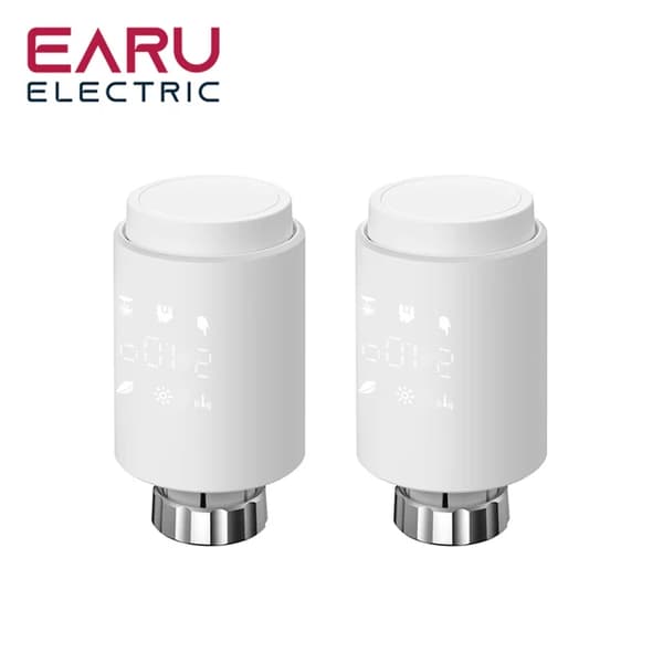 Smart Radiator Actuator, Programmerbar Termostat, Fjernbetjent Temperaturkontrol, 2pc TV02