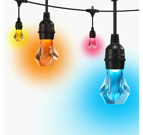 Nanoleaf, Essentials Matter Smart Multicolour Outdoor String Lights Starter Kit 15m