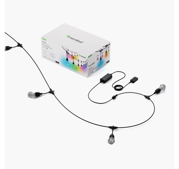Nanoleaf, Essentials Matter Smart Multicolour Outdoor String Lights Starter Kit 30m