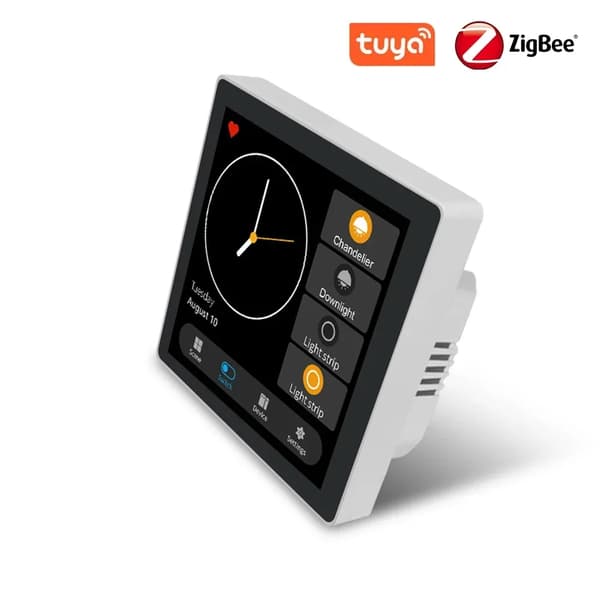Smart Home Kontrolpanel, 4-Tommers Touchskærm, Zigbee 3.0, Maksimal Belastning 2200W,NE Zigbee gateway