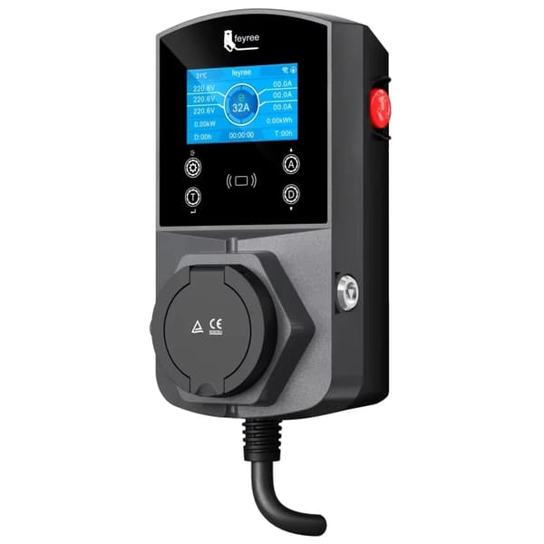Elbilsladdare, 22 kW, MAX 32 A, IP66-klassning,32A 22KW 3 Fas, TYPE2