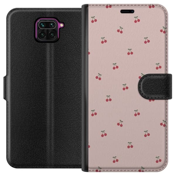 Lommeboketui til Xiaomi Redmi Note 9 med Kirsebær motiv