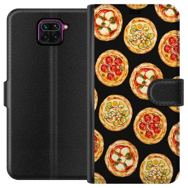 Plånboksfodral till Xiaomi Redmi Note 9 med Pizza motiv
