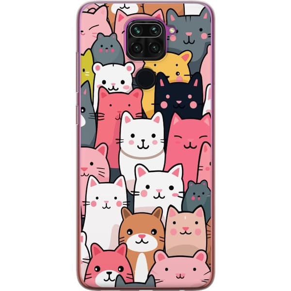 Kännykkäkuori Xiaomi Redmi Note 9-laitteelle, jossa on Kissan kuviointi kuvio
