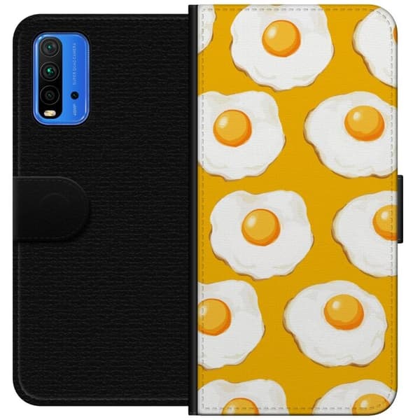 Plånboksfodral till Xiaomi Redmi Note 9 4G med Stekt ägg motiv