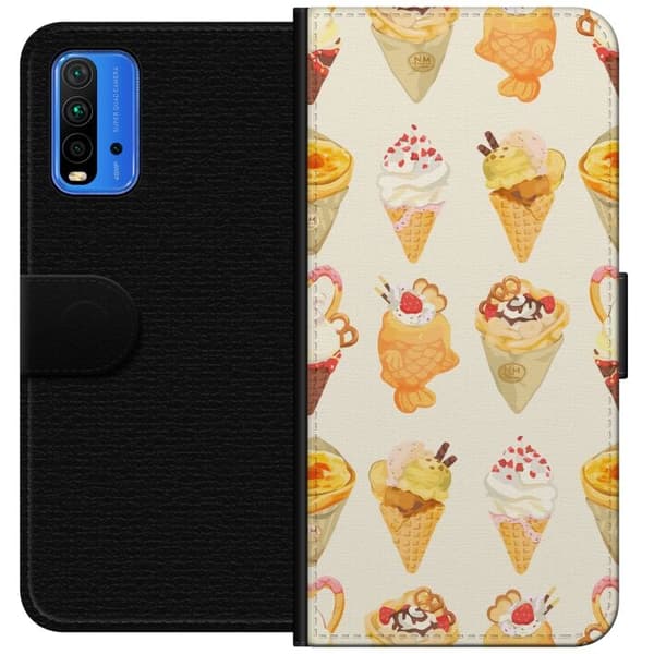 Plånboksfodral till Xiaomi Redmi Note 9 4G med Glassigt motiv