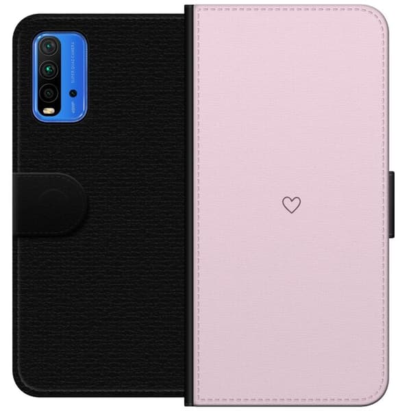 Plånboksfodral till Xiaomi Redmi Note 9 4G med Hjärta motiv