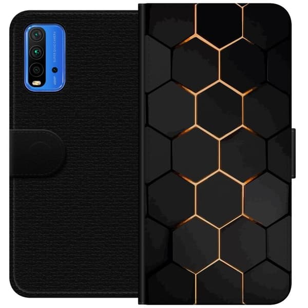 Tegnebogsetui til Xiaomi Redmi Note 9 4G med Luksuriøst Mønster motiv