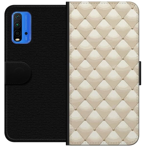 Plånboksfodral till Xiaomi Redmi Note 9 4G med Guldglans motiv