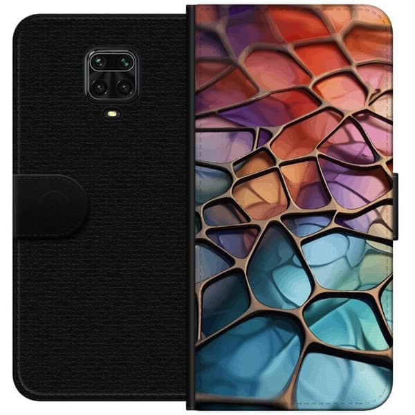 Plånboksfodral till Xiaomi Redmi Note 9S med Metalliskt mönster motiv