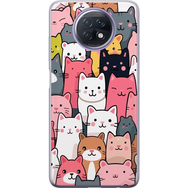 Mobilcover til Xiaomi Redmi Note 9T med Katte mønster motiv