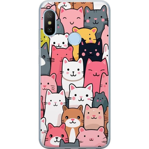 Mobilcover til Xiaomi Mi A2 Lite med Katte mønster motiv