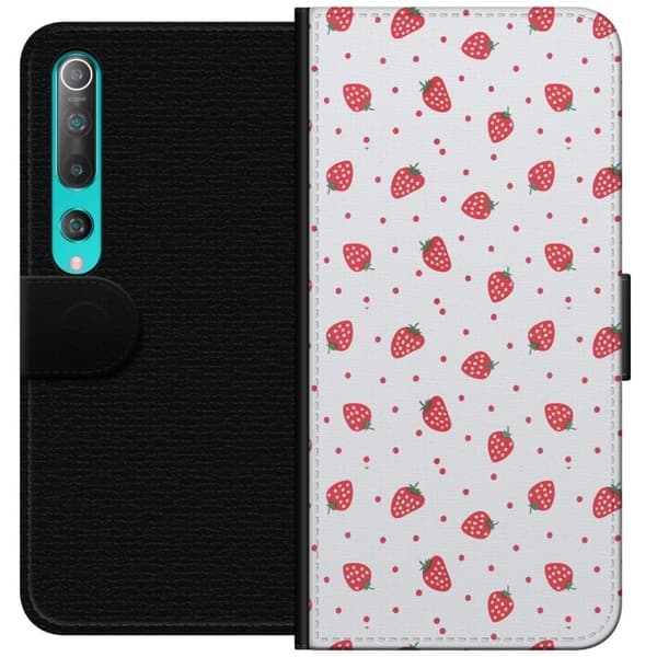Plånboksfodral till Xiaomi Mi 10 5G med Jordgubbar motiv
