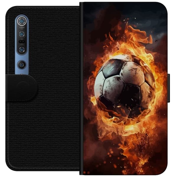 Lompakkokotelo Xiaomi Mi 10 Pro 5G-laitteelle, jossa on Jalkapallo kuvio