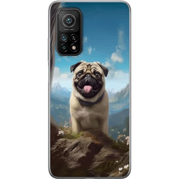 Kännykkäkuori Xiaomi Mi 10T 5G-laitteelle, jossa on Iloinen Koira kuvio