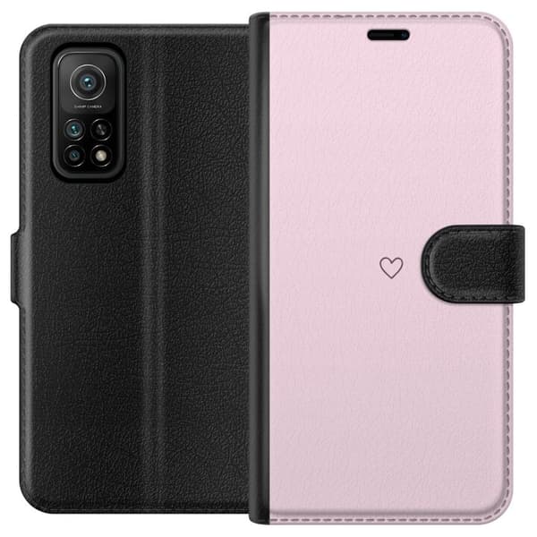 Tegnebogsetui til Xiaomi Mi 10T Pro 5G med Hjerte motiv