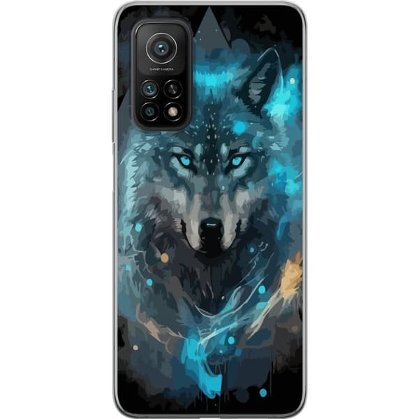 Kännykkäkuori Xiaomi Mi 10T Pro 5G-laitteelle, jossa on Susi kuvio