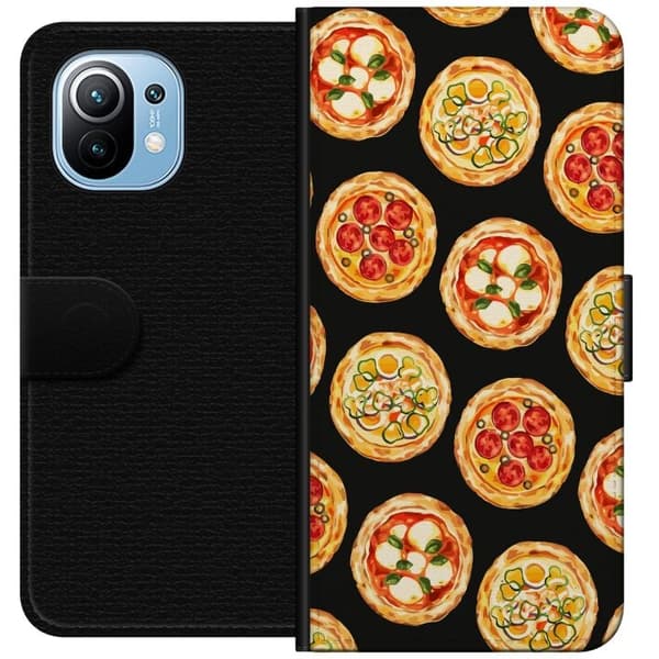 Lommeboketui til Xiaomi Mi 11 med Pizza motiv