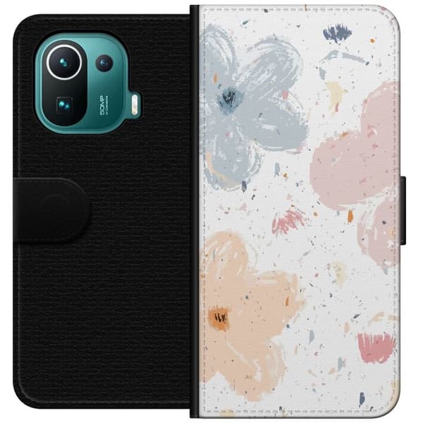 Lompakkokotelo Xiaomi Mi 11 Pro-laitteelle, jossa on Kukat kuvio