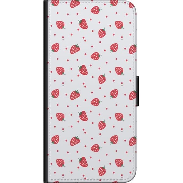 Tegnebogsetui til Xiaomi Mi 11 Pro med Jordbær motiv