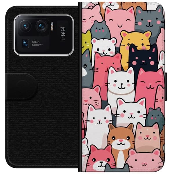 Plånboksfodral till Xiaomi Mi 11 Ultra med Kattmönster motiv