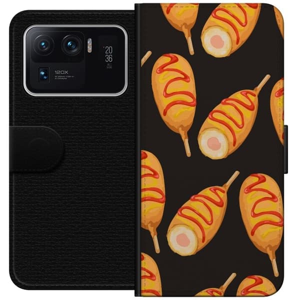 Tegnebogsetui til Xiaomi Mi 11 Ultra med Kyllingedrumstick motiv