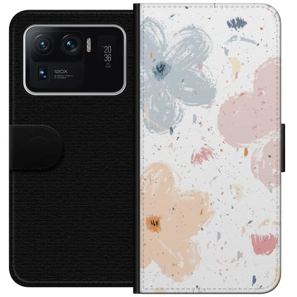 Lompakkokotelo Xiaomi Mi 11 Ultra-laitteelle, jossa on Kukat kuvio