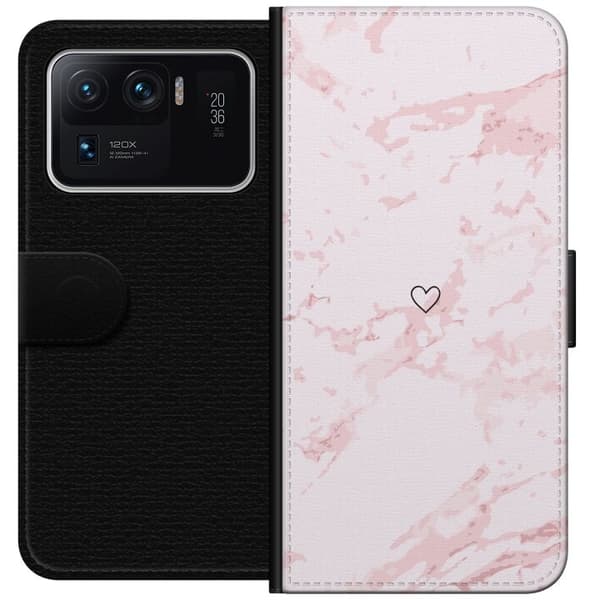 Plånboksfodral till Xiaomi Mi 11 Ultra med Rosa Hjärta motiv