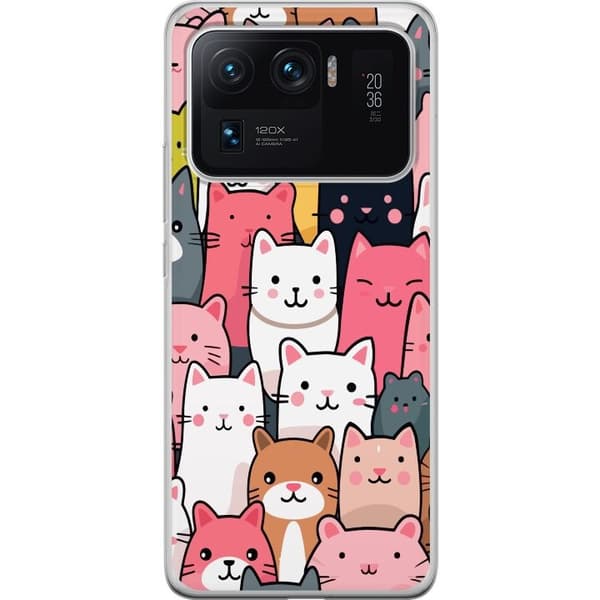 Mobilcover til Xiaomi Mi 11 Ultra med Katte mønster motiv