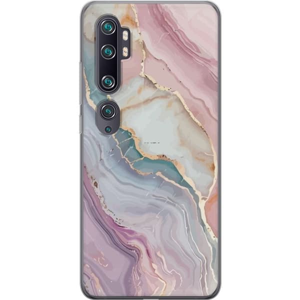 Kännykkäkuori Xiaomi Mi Note 10-laitteelle, jossa on Marmori kuvio