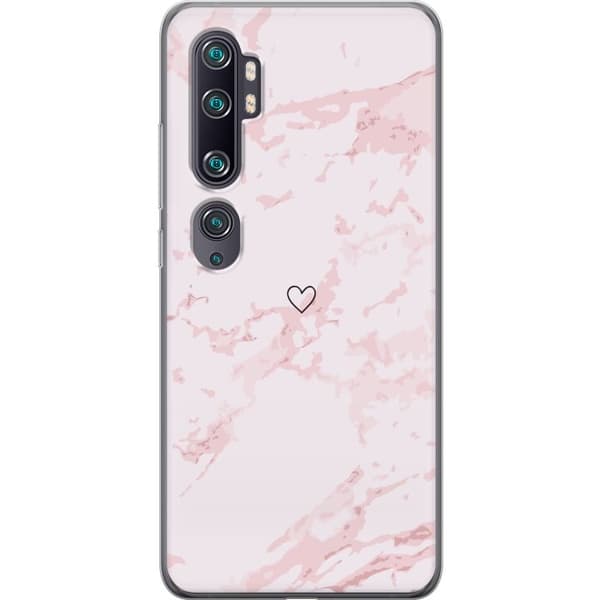 Mobilcover til Xiaomi Mi Note 10 med Rosa Hjerte motiv