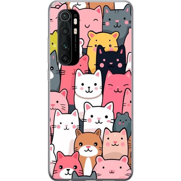 Mobilcover til Xiaomi Mi Note 10 Lite med Katte mønster motiv