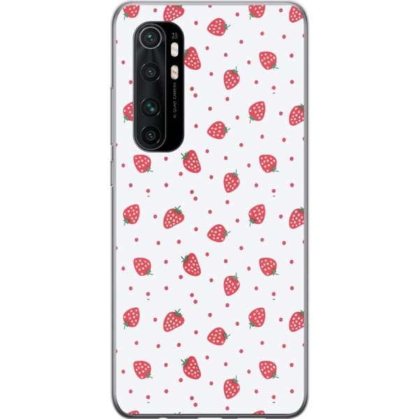 Mobilcover til Xiaomi Mi Note 10 Lite med Jordbær motiv