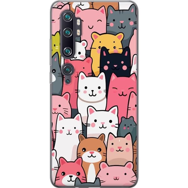 Mobilskal till Xiaomi Mi Note 10 Pro med Kattmönster motiv