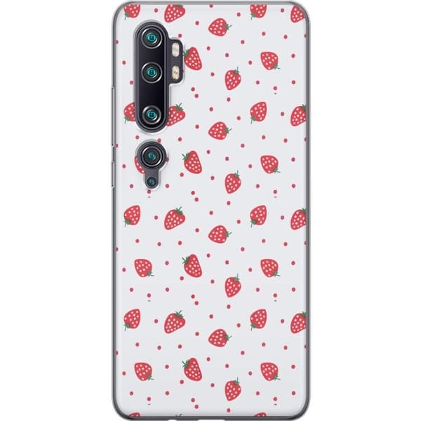 Mobildeksel til Xiaomi Mi Note 10 Pro med Jordbær motiv