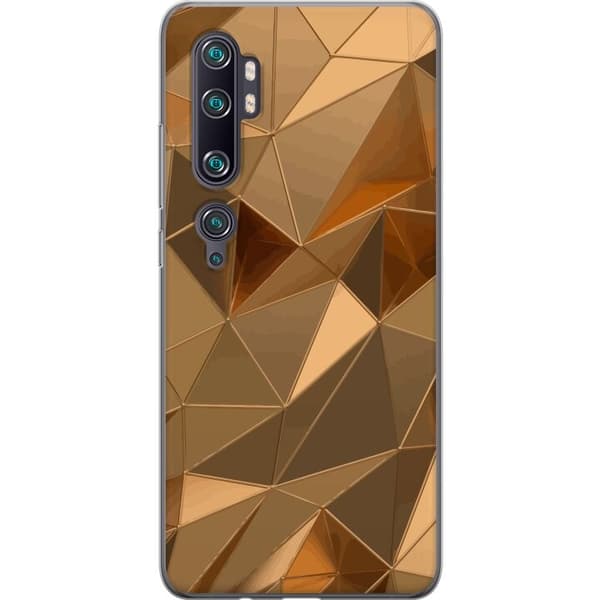 Mobilskal till Xiaomi Mi Note 10 Pro med 3D Guld motiv