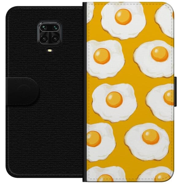 Lompakkokotelo Xiaomi Redmi Note 9 Pro-laitteelle, jossa on Paistettu muna kuvio