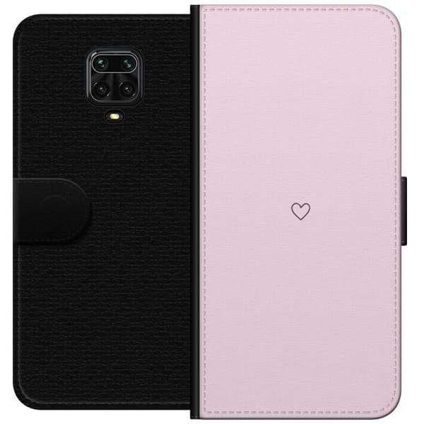 Tegnebogsetui til Xiaomi Redmi Note 9 Pro med Hjerte motiv