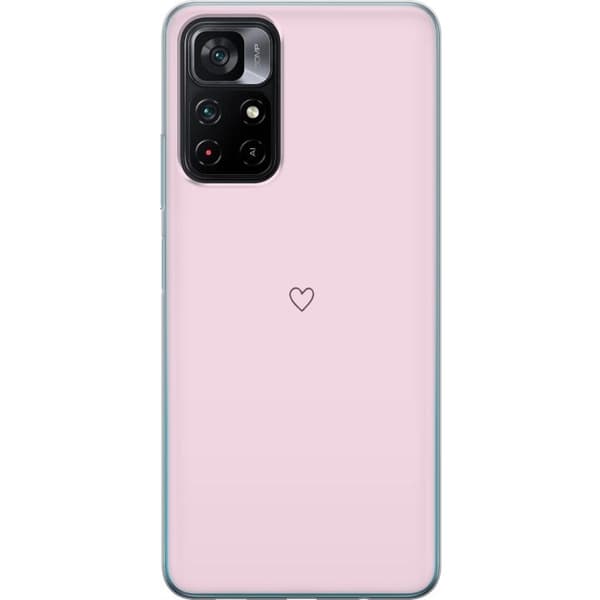 Kännykkäkuori Xiaomi Poco M4 Pro 5G-laitteelle, jossa on Sydän kuvio