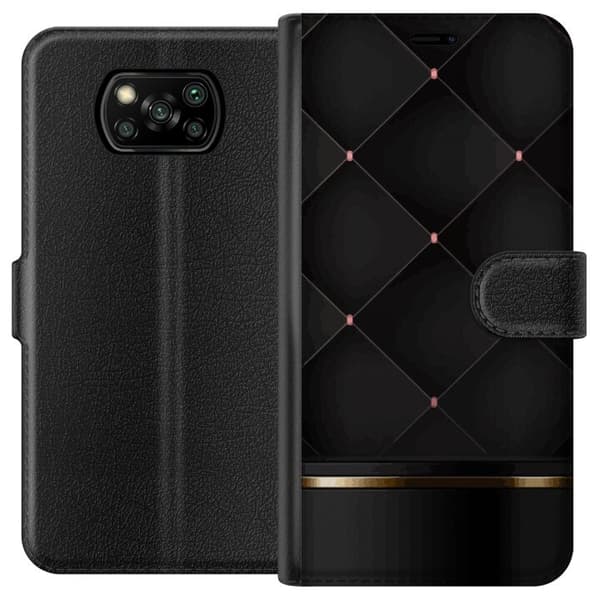 Tegnebogsetui til Xiaomi Poco X3 NFC med Luksuslinje motiv