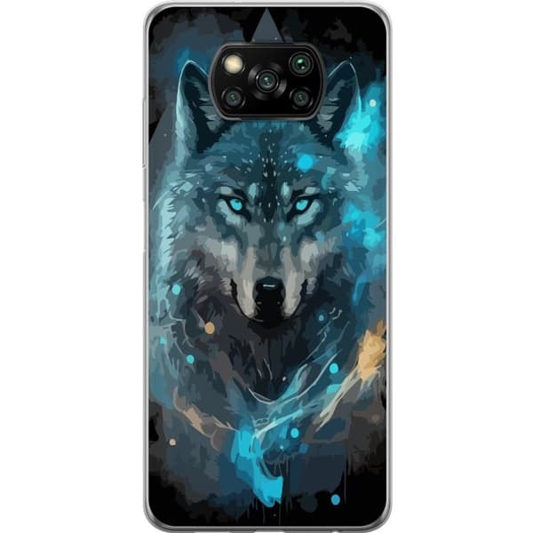 Mobilskal till Xiaomi Poco X3 NFC med Varg motiv