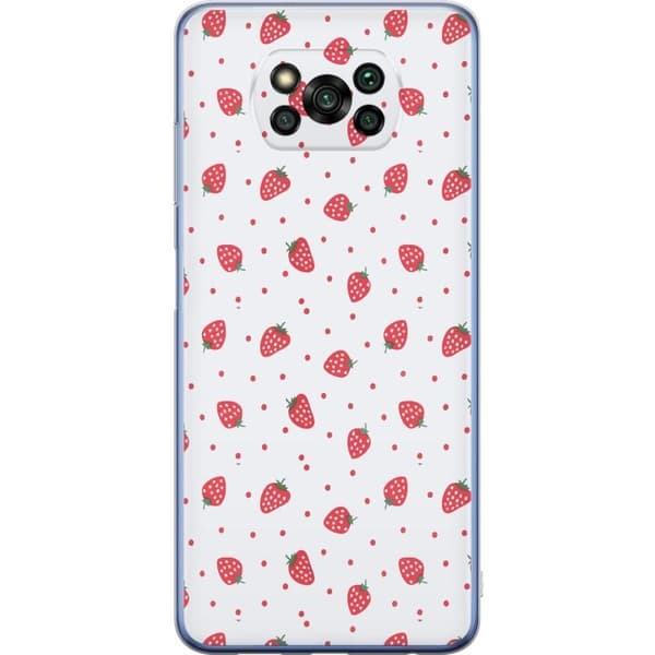 Mobilskal till Xiaomi Poco X3 Pro med Jordgubbar motiv