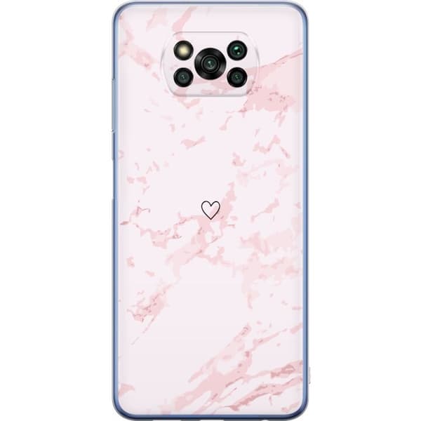 Mobilskal till Xiaomi Poco X3 Pro med Rosa Hjärta motiv
