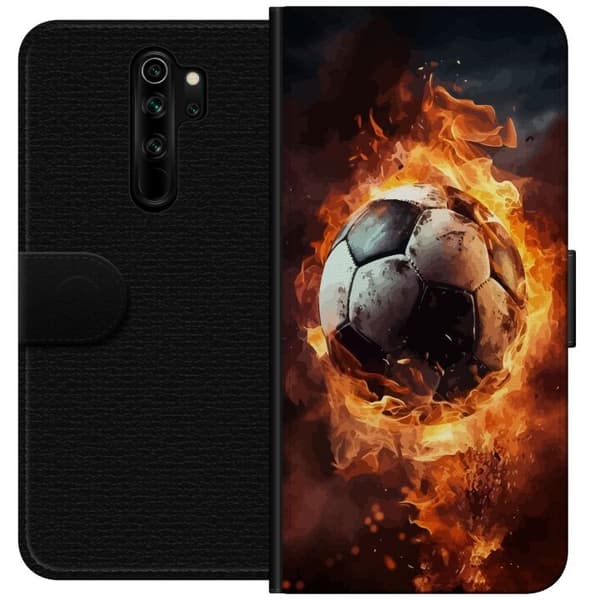 Tegnebogsetui til Xiaomi Redmi Note 8 Pro med Fodbold motiv