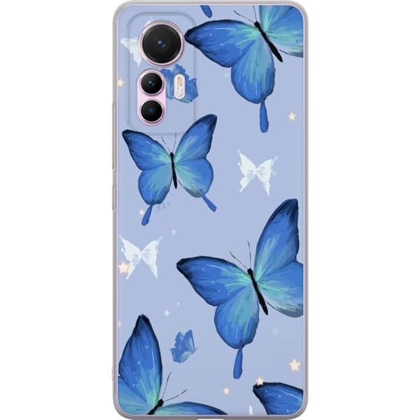 Mobilcover til Xiaomi 12 Lite med Blå sommerfugle motiv