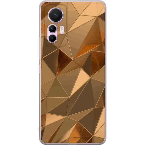 Mobilskal till Xiaomi 12 Lite med 3D Guld motiv