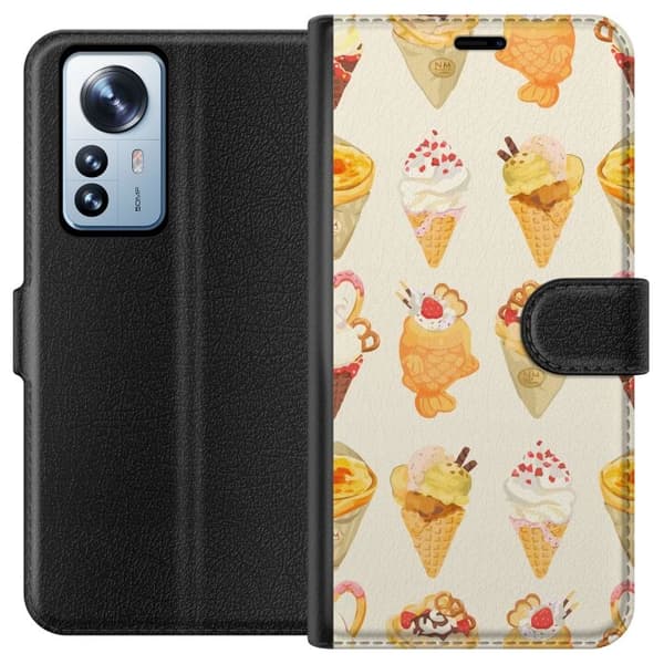 Plånboksfodral till Xiaomi 12 Pro med Glassigt motiv
